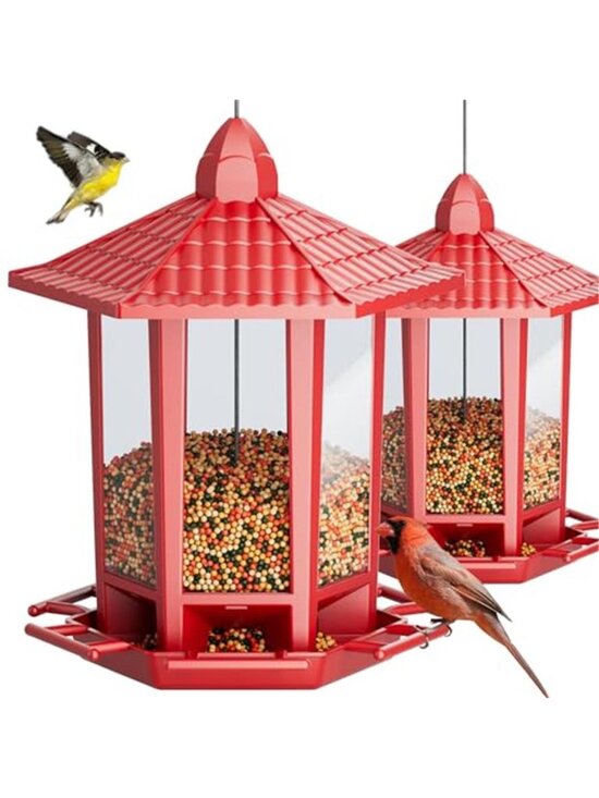 Other - New 2 Pack Bird Feeders for Outdoor Hanging, Retro Pagoda Design Fun